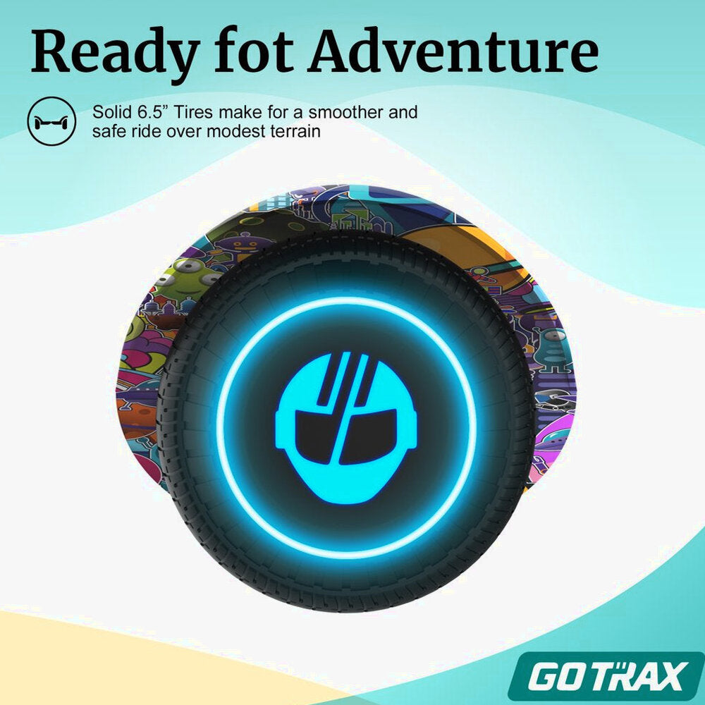 Gotrax EDGE Hoverboard With 6.5-Inch LED Wheels, Dual 200W Motors, 6.2 Mph