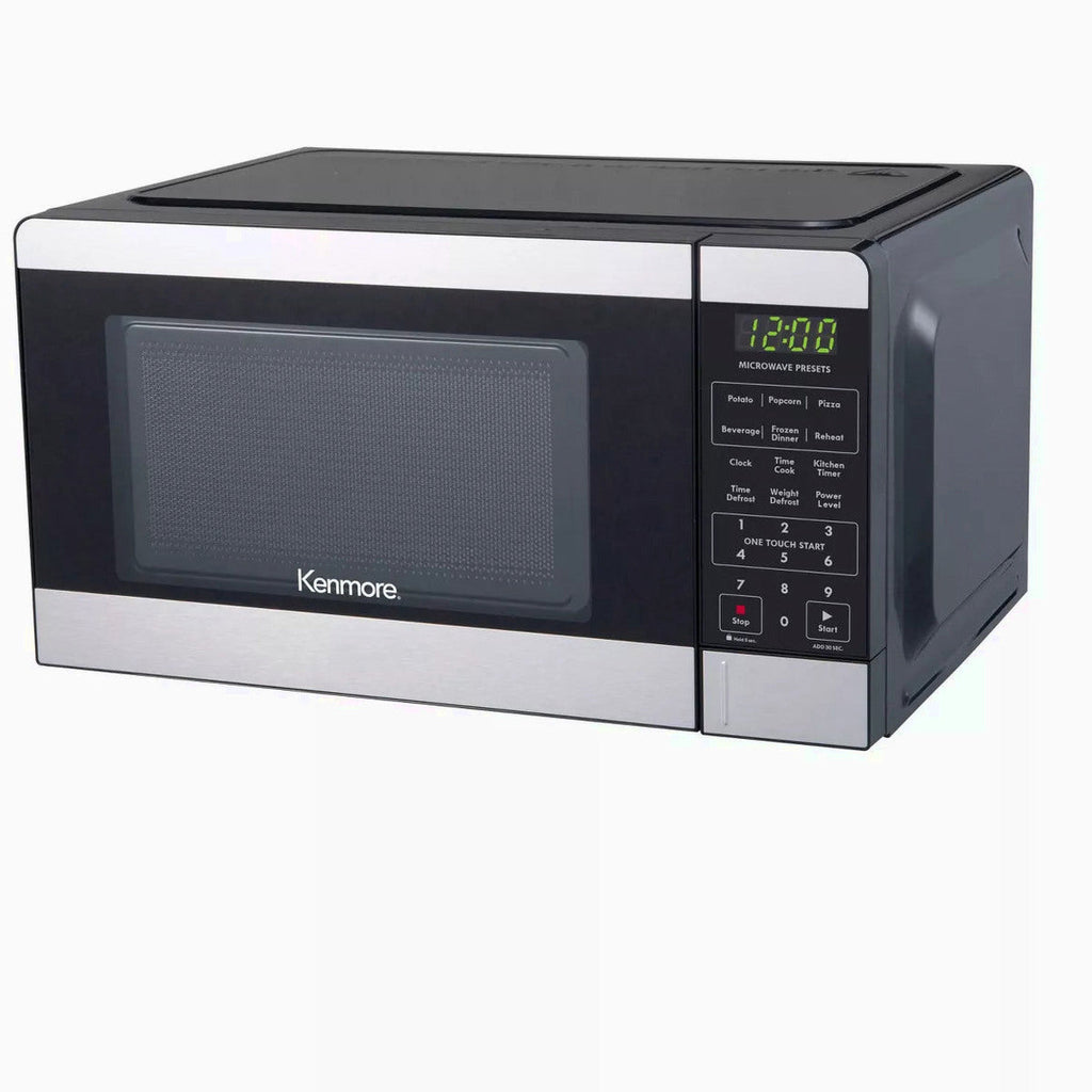 Kenmore Countertop Microwave Oven, 0.7 Cu Ft, 700W, Stainless Steel - Digital Display