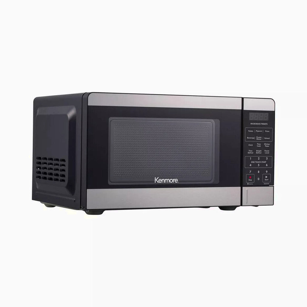 Kenmore Countertop Microwave Oven, 0.7 Cu Ft, 700W, Stainless Steel - Digital Display