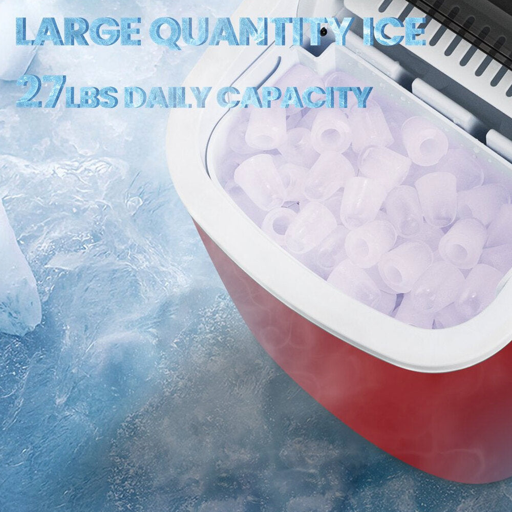 KISSAIR Portable Countertop Ice Maker, 26 lbs/24H - HZB-12/H