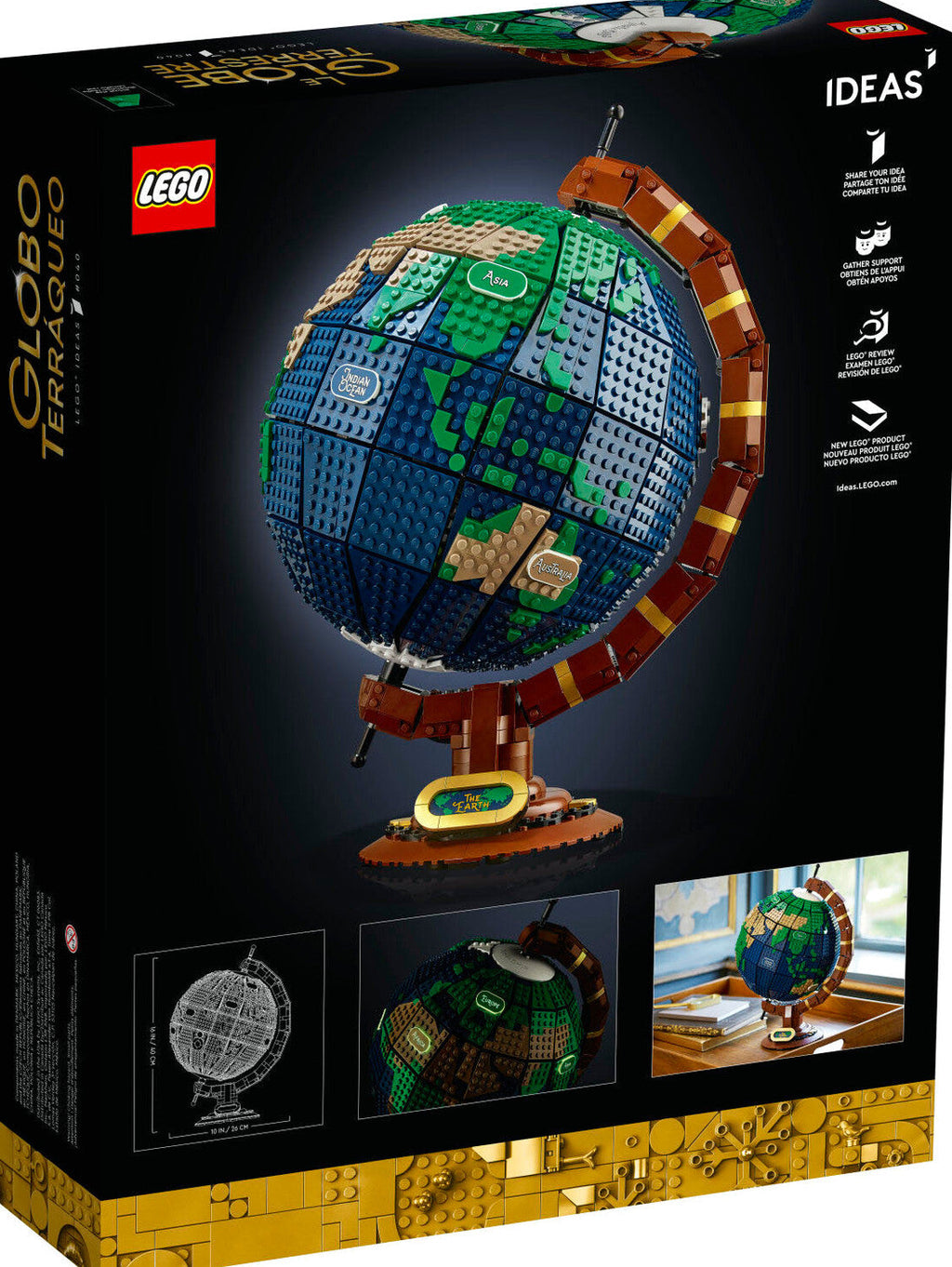 LEGO Ideas The Globe Toy Building Kit, 2585 Pieces - 21332