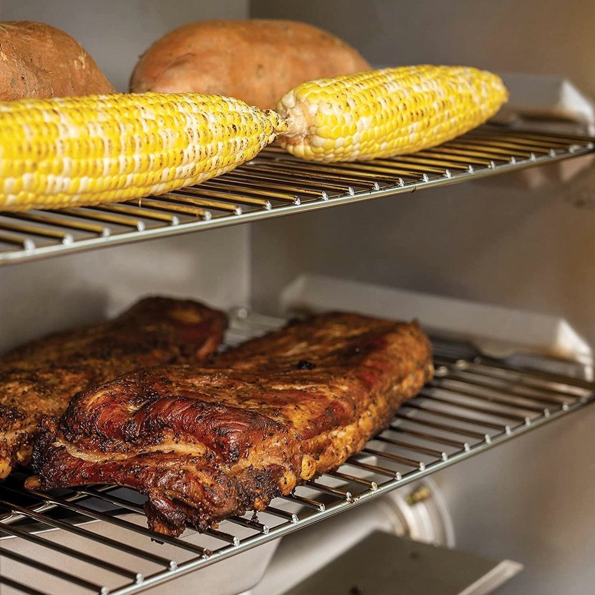 Masterbuilt 40 inch Digital Electric Smoker With Window, Legs, 4 Racks, Black