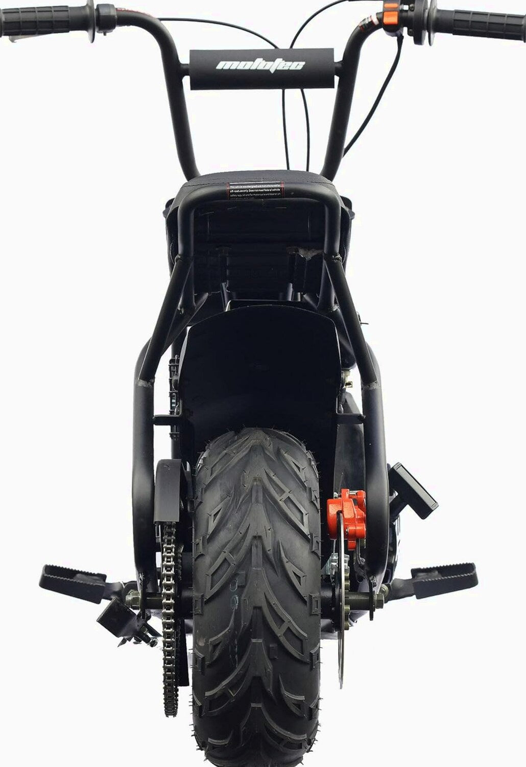 MotoTec 105CC 3.5HP Mini Bike, Black, Alloy Steel, 23mph - KN110-A