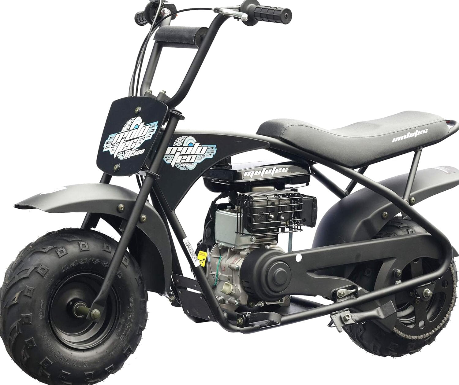MotoTec 105CC 3.5HP Mini Bike, Black, Alloy Steel, 23mph - KN110-A