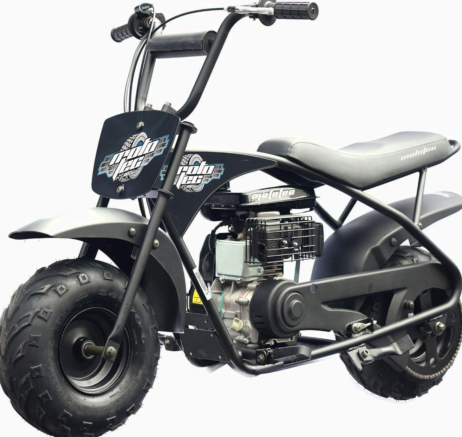 MotoTec 105CC 3.5HP Mini Bike, Black, Alloy Steel, 23mph - KN110-A
