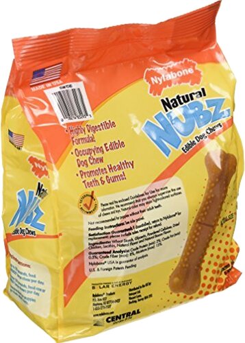 Nylabone Natural Nubz Edible Dog Chews, 22 Count, 2-Pack, 5.2 lb Total