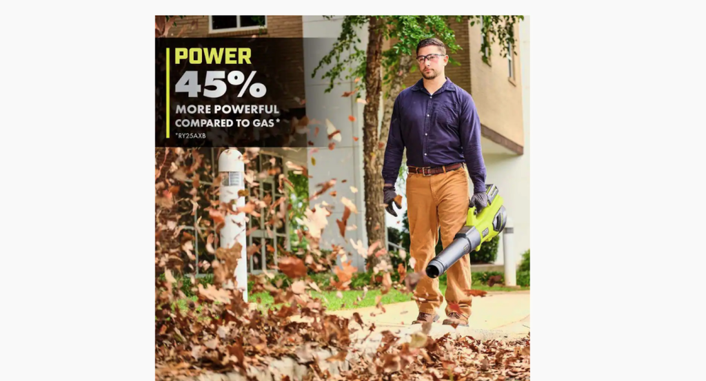 RYOBI 40V HP Brushless Cordless Leaf Blower, 730 CFM, 190 MPH, 2x 4.0 Ah Batteries And Charger