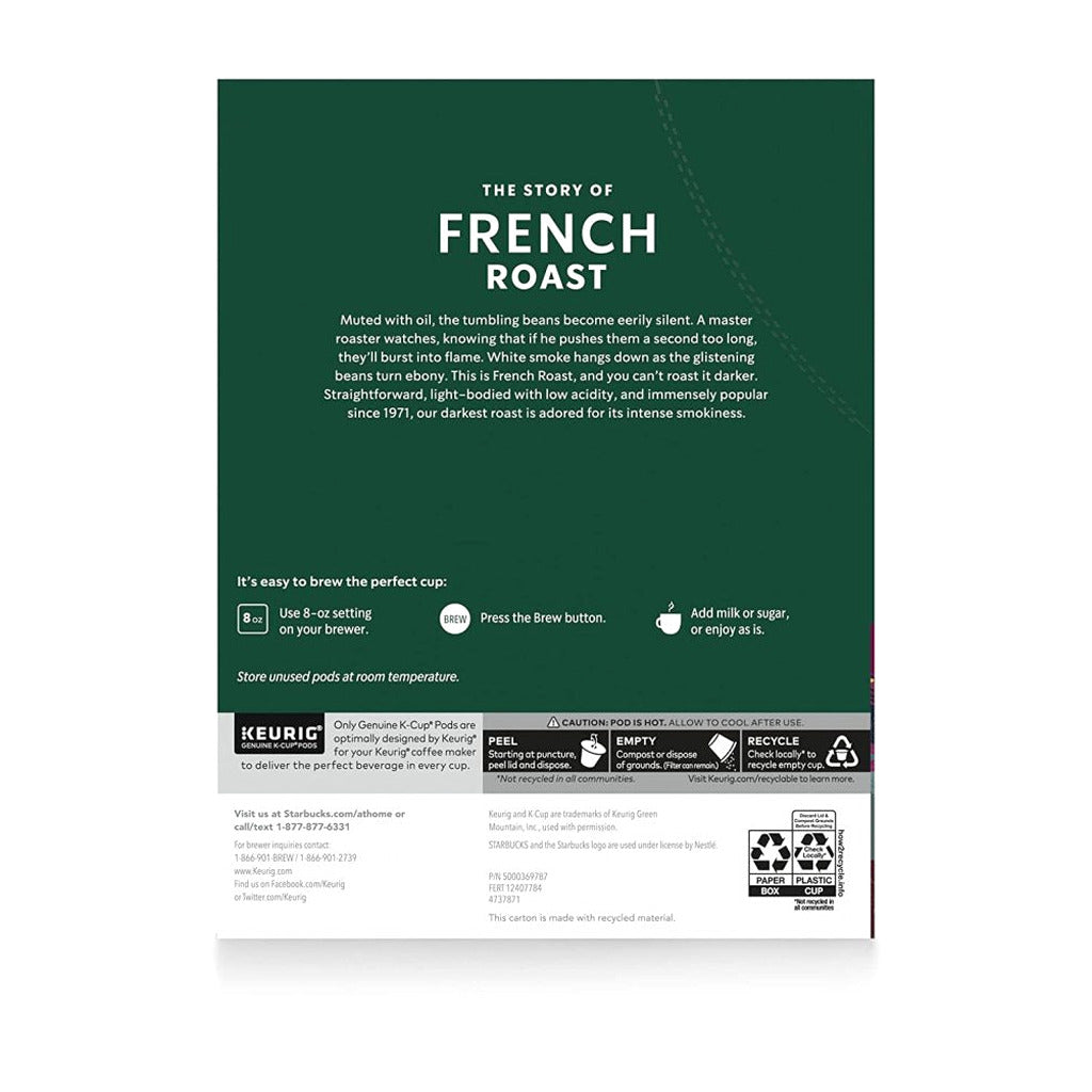 Starbucks French Roast Dark Roast Arabica K-Cup Coffee Pods, 96 Count