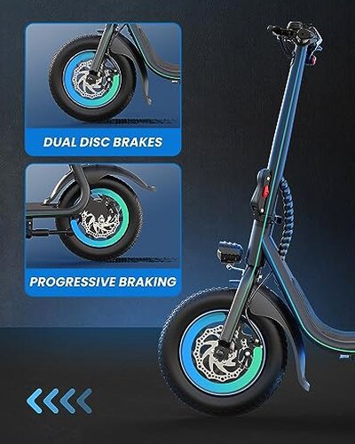 URBANMAX Electric Scooter With Seat, 450W Motor, 22 Miles Range, Black - C1